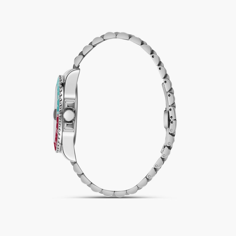 OMAX Men's 40MM Silver Analog Metal Strap Watch | SQ-AD001PT3I - Image 2